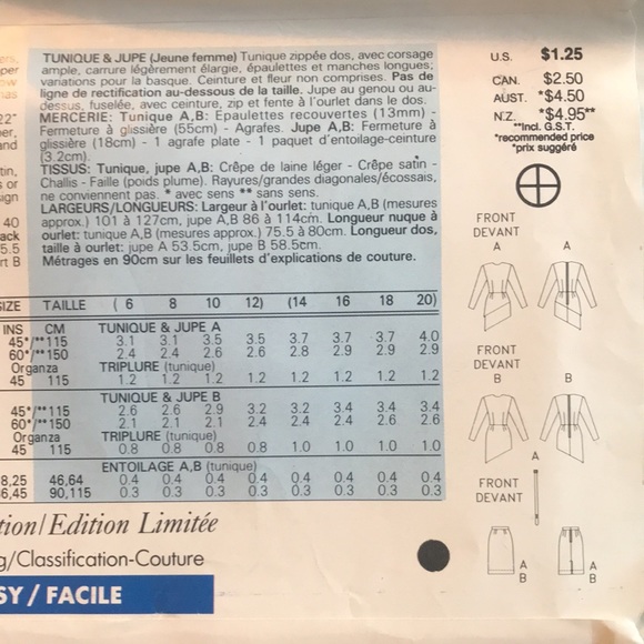 Butterick Vintage 1988 Dress pattern sizes 6-8-10-12 - Picture 4 of 7